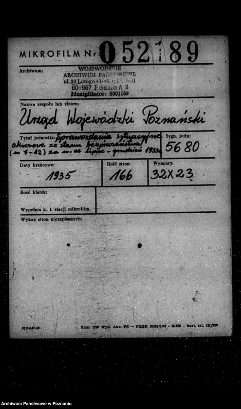 Obraz 2 z jednostki "Sprawozdania sytuacyjne okresowe ze stanu bezpieczeństwa /nr 7-12// za miesiące lipiec-grudzień 1935 r."