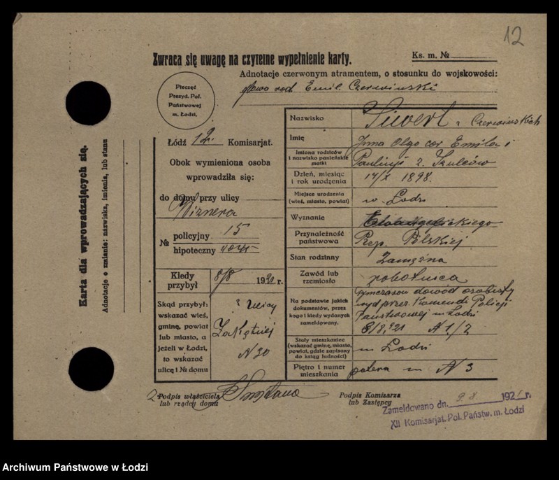 Obraz 14 z jednostki "[Spis ludności Łodzi] Zivel - Zolenberg"