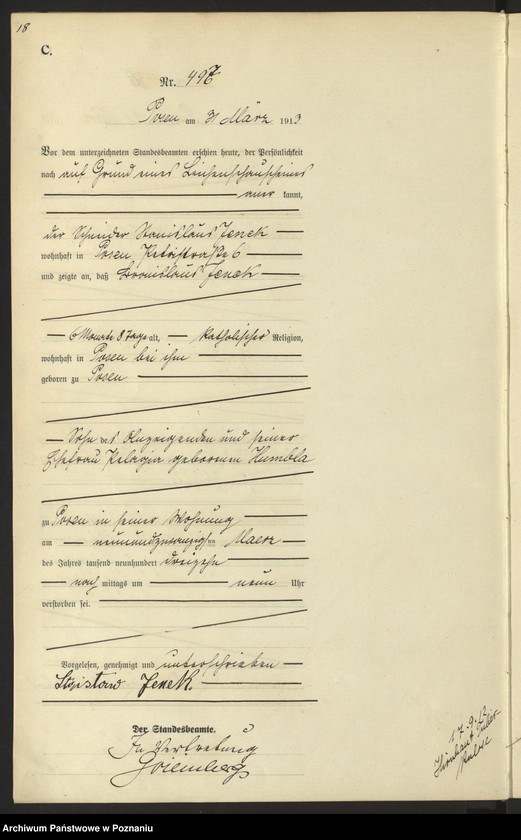 Obraz 20 z jednostki "Księga miejscowa zgonów tom II [Rejestr główny zgonów]"