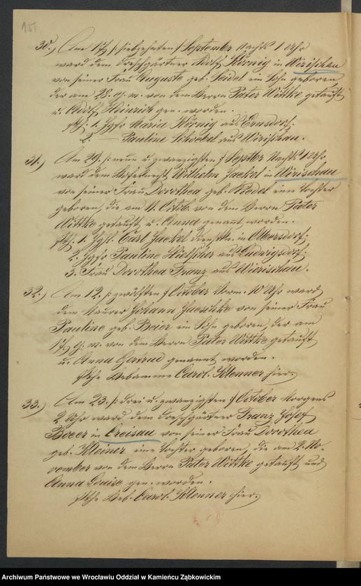 image.from.unit.number "Amtsgericht Schweidnitz Duplicate der Kirchenbücher der katholische Pfarr Kirche zu Gräditz"