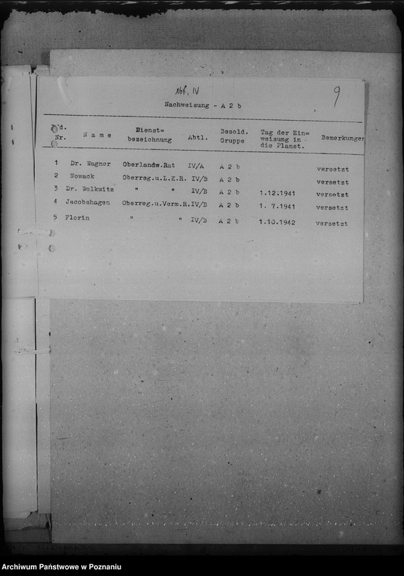 Obraz 13 z jednostki "Dienstaltersliste der Beamten des höheren Dienstes"