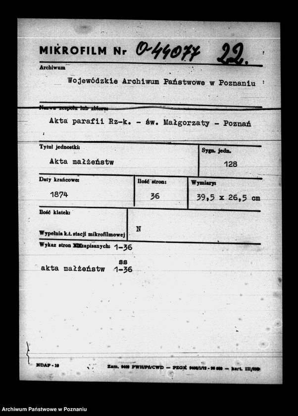 Obraz 1 z jednostki "Księga małżeństw"