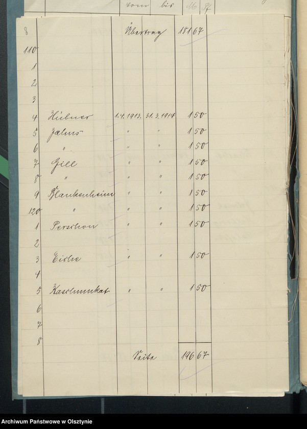 image.from.unit.number "Beläge zur Jahresrechnung der Kirchenkasse zu Wartenburg"