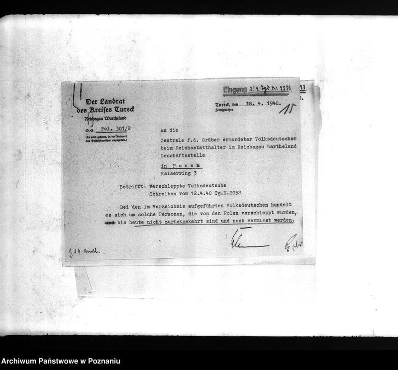 Obraz 19 z jednostki "Amtliche Meldungen Kreis Turek"