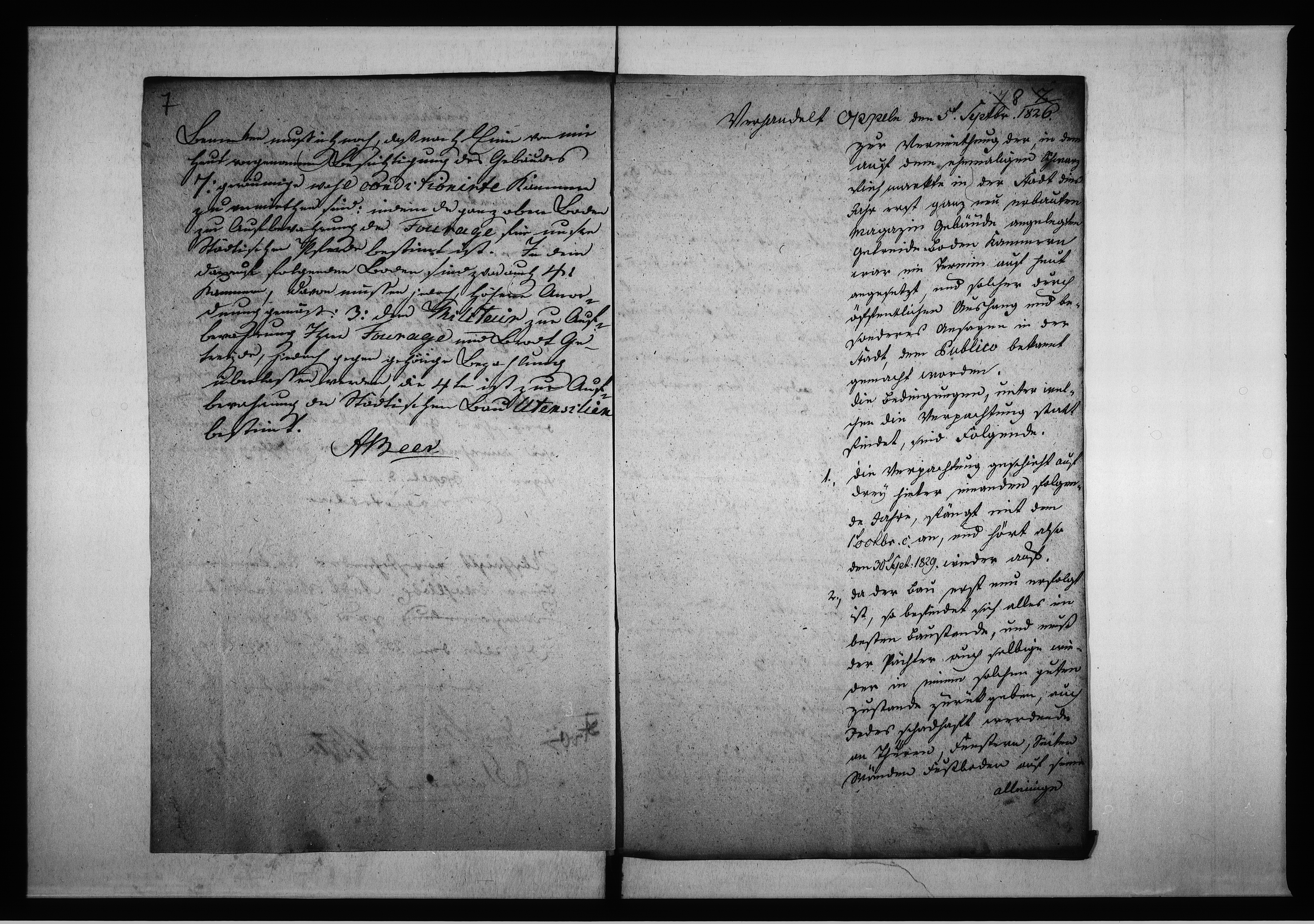 Obraz 11 z jednostki "Acta über die Verpachtung des neu erbauten Bauden und resp: Magazin Gebäudes Vol. I de anno 1828"