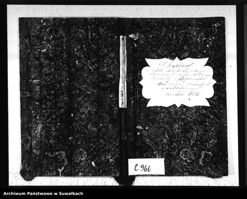 image.from.unit.number "Duplikat Akt Urzędnika Stanu Cywilnego Sekty Filiponów Gminy Berzniki Urodzonych, Umarłych i Zaślubionych za Rok 1850"