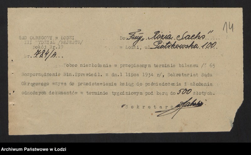 Obraz 16 z jednostki "Rózia Sachs - pracownia kapeluszy damskich"