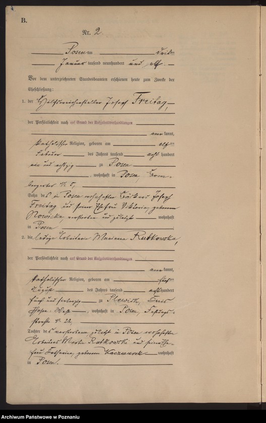 Obraz 4 z jednostki "Księga miejscowa małżeństw tom I [Rejestr główny małżeństw]"