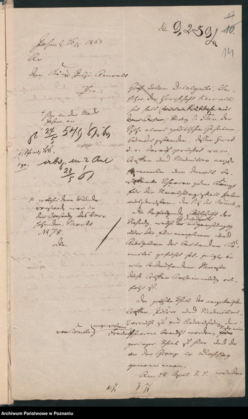 Obraz 17 z jednostki "A. betr. die Gräfliche Familie Działyński, besonders die Grafen Titus und Johann"