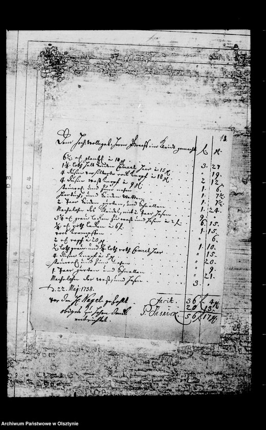 image.from.unit.number "/Schmiede-, Schlosser- u. a. Rechnungen für die Witwe Louisa Maria Gfin Lehndorff geb. v. Wallenrodt/"