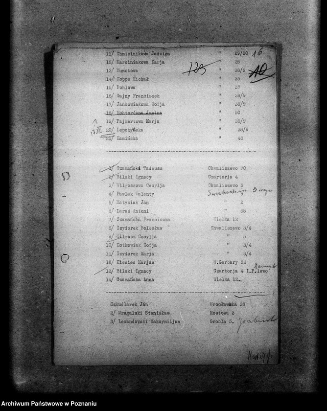 Obraz 20 z jednostki "Wykazy członków Stronnictwa Narodowego Poznań miasto"