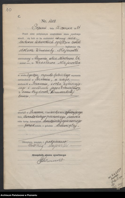 Obraz 12 z jednostki "Księga miejscowa zgonów tom III [Rejestr główny zgonów]"