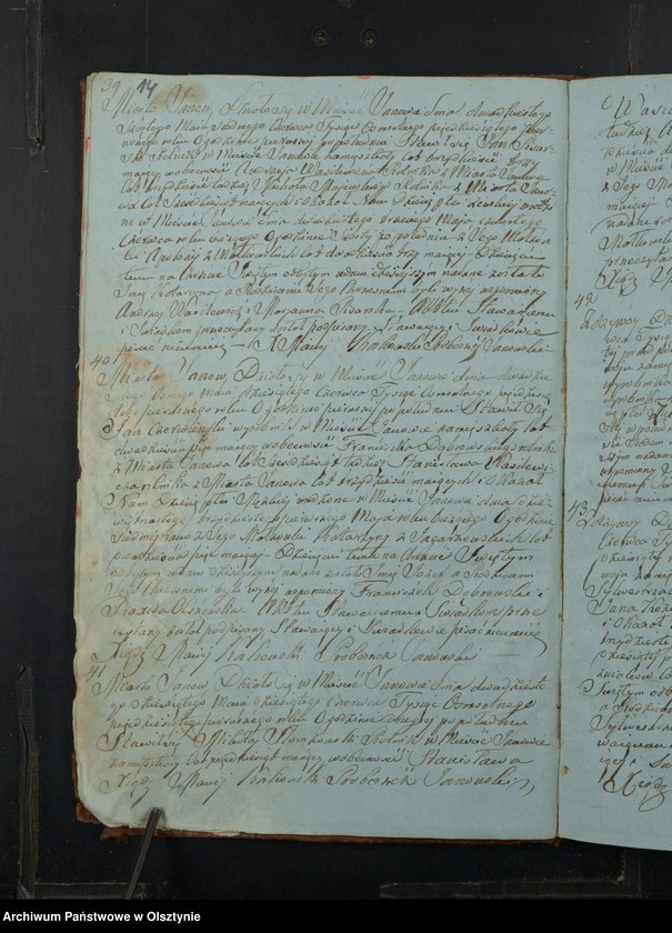 image.from.unit.number "Akta Urodzenia, Małżeństw, Zeyścia Parafii Janowo Powiatu Przasnyskiego Gubernij Płockiej z Roku 1851"