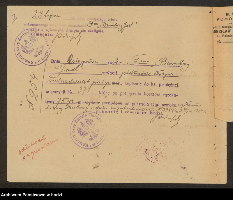 Obraz 5 z jednostki "Joel Bromberg – sprzedaż konferkcji męskiej i damskiej"