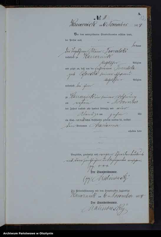 image.from.team "Urząd Stanu Cywilnego w Kurzętniku pow. nowomiejski"