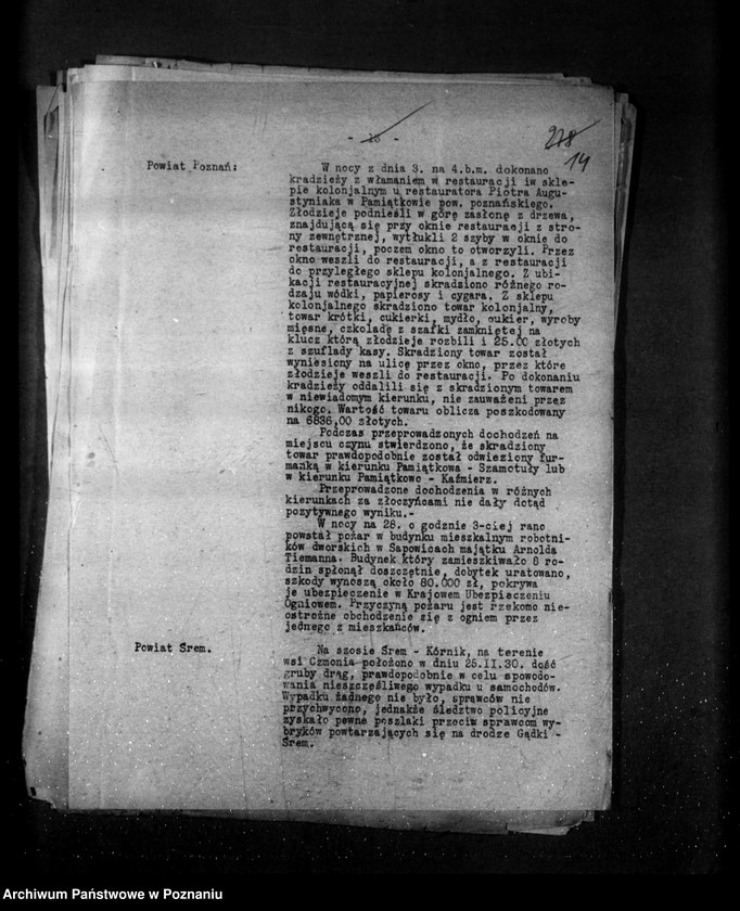 Obraz 19 z jednostki "Sprawozdania sytuacyjne tygodniowe za czas od 1 marca do dnia 28 marca 1930 r. /nr 18-21/"