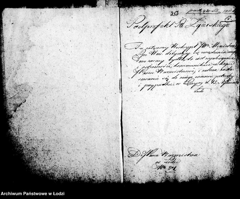 Obraz 19 z jednostki "Akta tyczące się urządzeń względem prowadzenia na jarmarki i sprzedawania bez zaświadczeń inwentarza i zaszłych korespondencji"