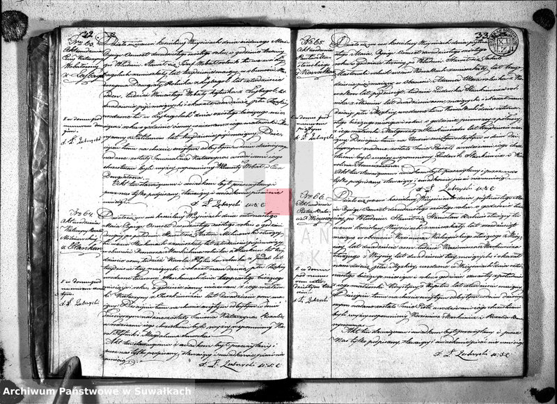image.from.unit.number "Duplikat aktów urzędnika stanu cyvilnego względem urodzenia, małżeństwa i zeszłych parafii wieysieyskiey na rok 1826, tom I"