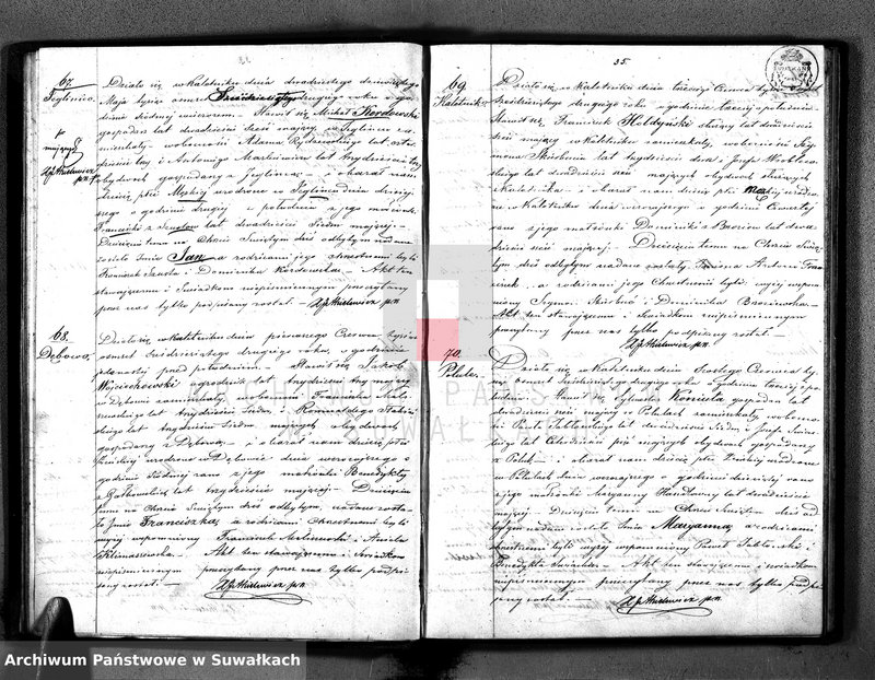 Obraz 20 z jednostki "[Duplikat Aktów urodzeń, zaślubienia i zejśćparafii Rzym.-Kat. w Kaletniku 1862 r.]"