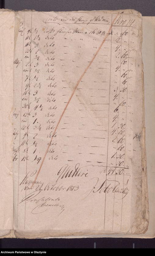 image.from.unit.number "Beläge zur 1812/1813 Jahres Kirchen Rechnung von Widminnen"