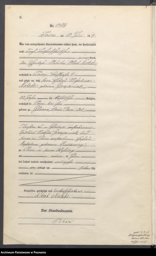 Obraz 12 z jednostki "Księga miejscowa zgonów tom IV [Rejestr główny zgonów]"