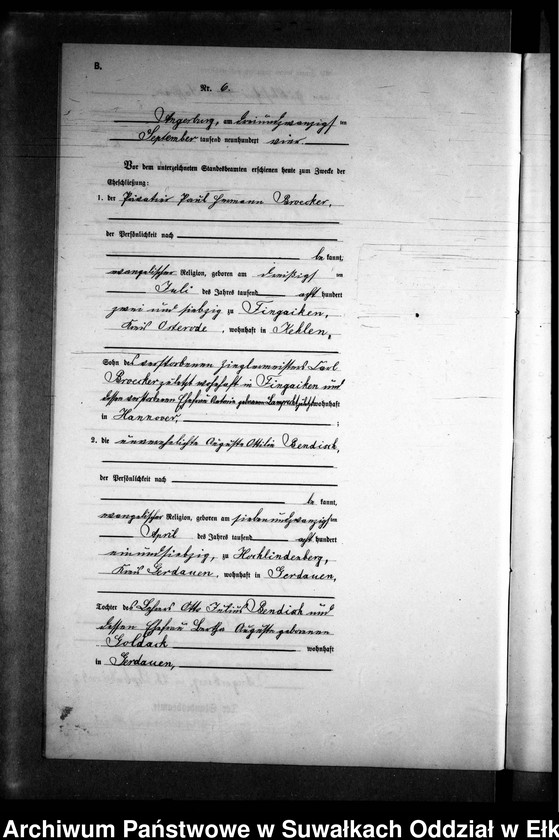 image.from.unit.number "Heirats-Neben-Register des Preussischen Standes-Amtes Kehlen Kreis Angerburg"