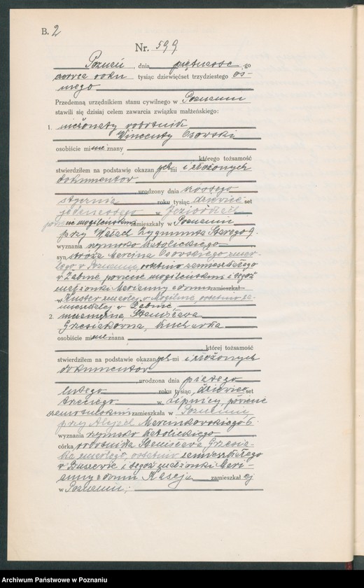 Obraz 4 z jednostki "Księga miejscowa małżeństw tom III [Rejestr główny małżeństw]"
