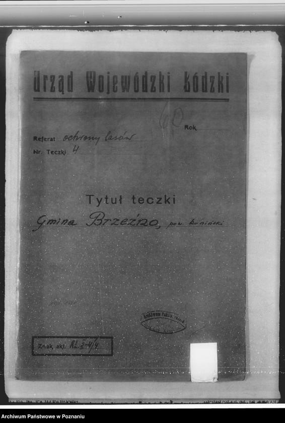 Obraz 4 z jednostki "Gmina Brzeźno powiat koniński /nadzór nad gospodarką leśną/"