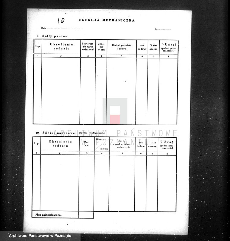 Obraz 14 z jednostki "Kwestionariusz gazowni miejskiej w Lwówku pow. nowotomyski"