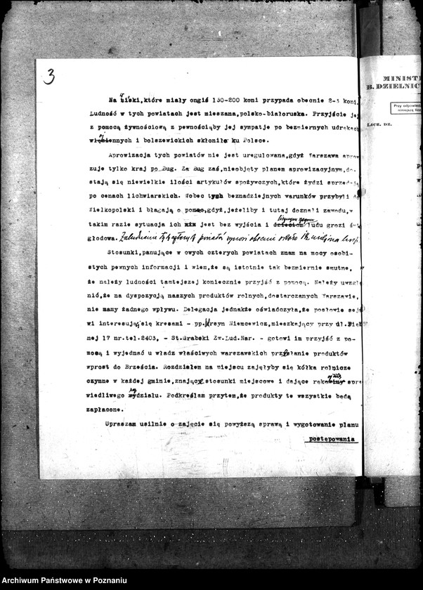 Obraz 7 z jednostki "Sprawy szczegółowo-administracyjne Aprowizacja Kresy Wschodnie"