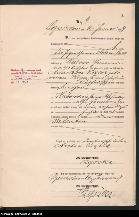 Obraz 12 z jednostki "Księga urodzeń"