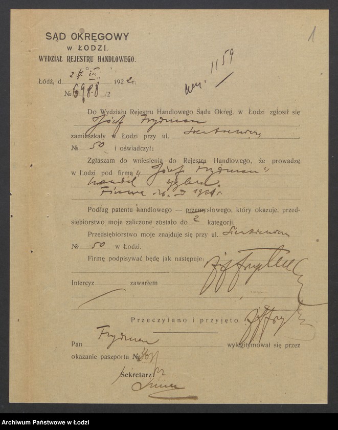 Obraz 3 z jednostki "Józef Frydman - prowadzenie handlu węglem"