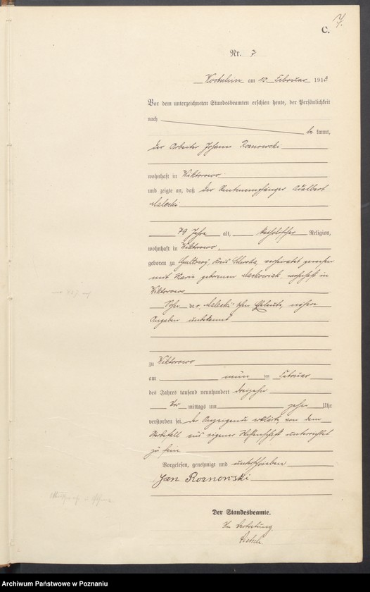 Obraz 9 z jednostki "Sterbe-Haupt-Register"