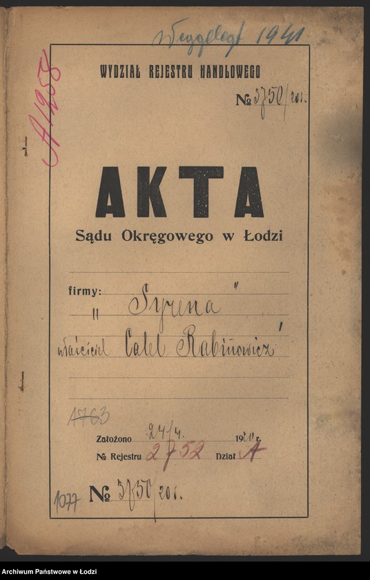 Obraz 2 z jednostki "„Syrena” – Calel Rabinowicz –perfumeria"