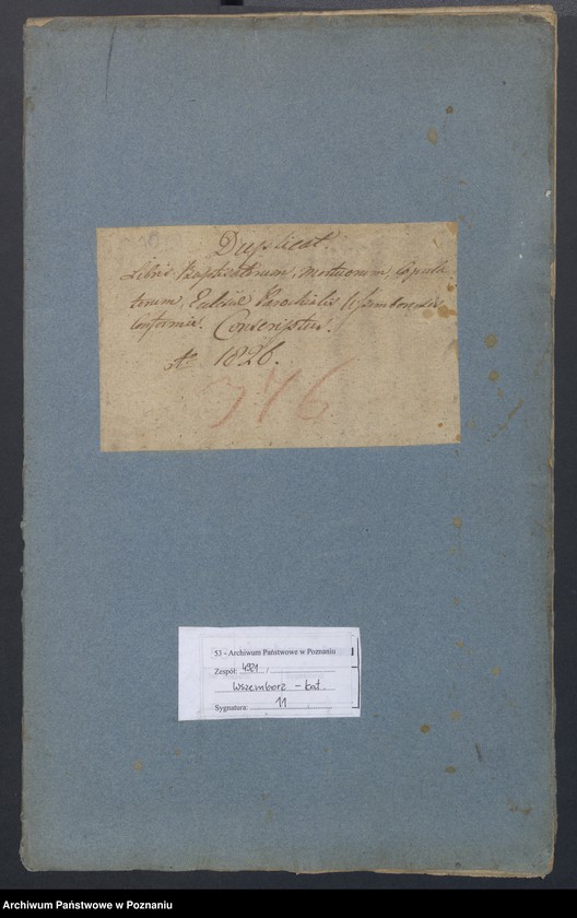 Obraz 2 z jednostki "Duplikat Libris Baptisatorum, Copulatorum, Mortuorum."