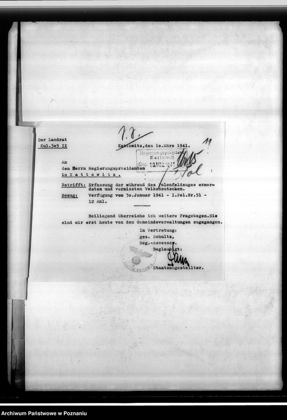 Obraz 15 z jednostki "Korespondencja w sprawie osób narodowości niemieckiej zaginionych w 1939 roku"