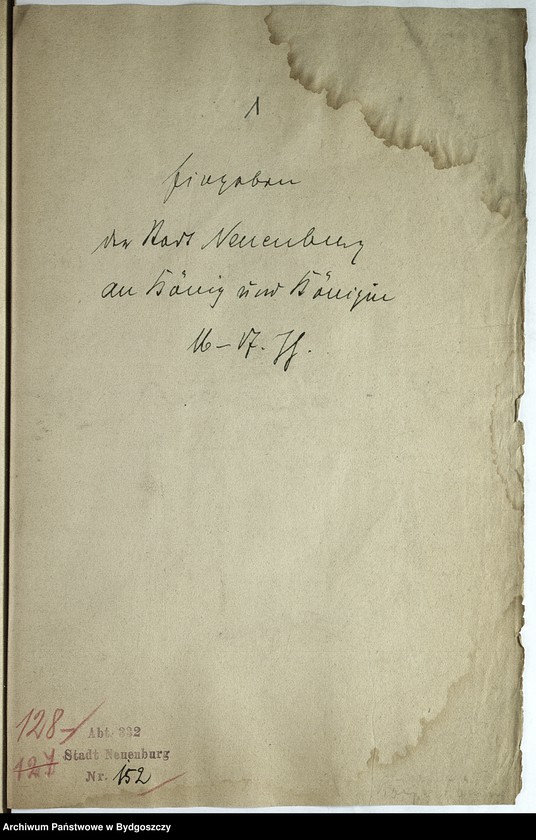 image.from.unit.number "Eingaben der Stadt Neuenburg an König u. Königin"