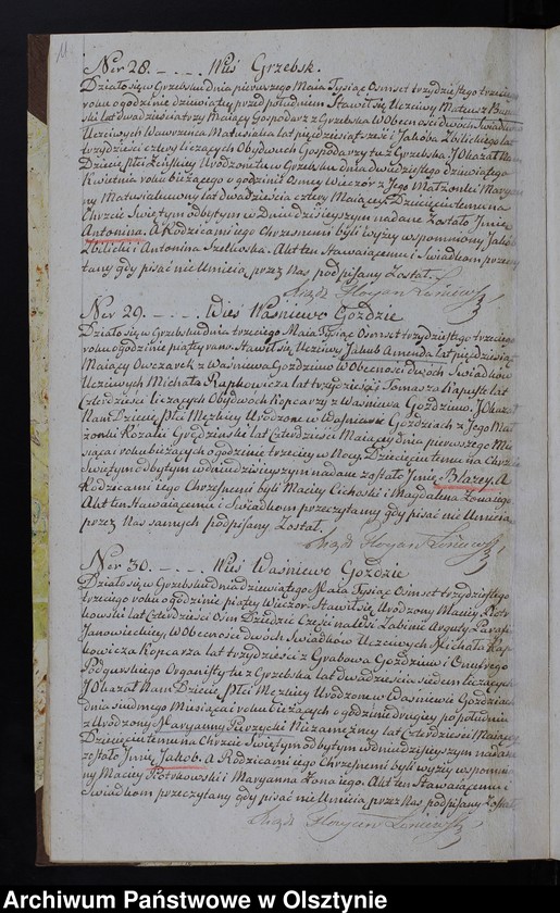image.from.unit.number "Duplicat Urodzenia, Zaślubienia i Zeyścia Parafii Grzebsk z roku 1833-go"