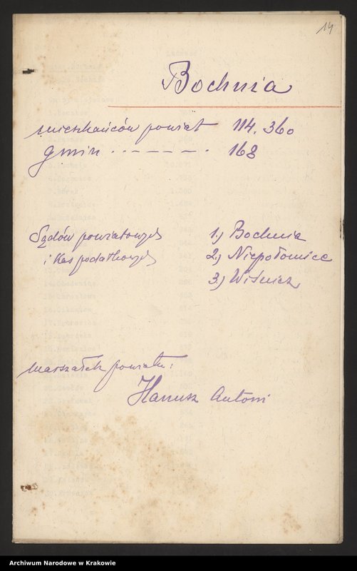 image.from.unit.number "Spis gmin i ludności Galicji Zachodniej z r. 1910 oraz wykazy darów."