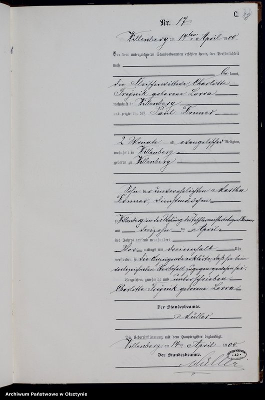 image.from.unit.number "Sterbe-Neben-Register Nr 1 - 62"