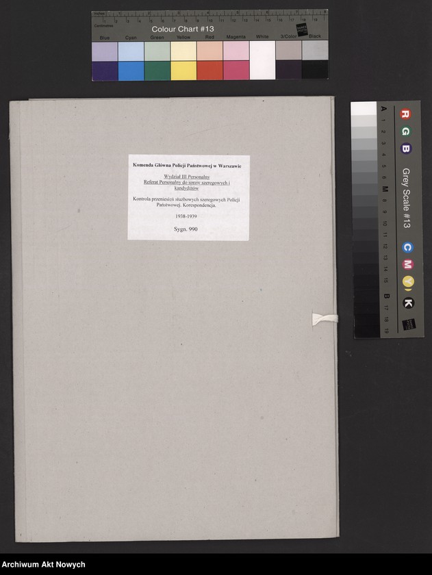 Obraz 2 z jednostki "Kontrola przeniesień służbowych szeregowych Policji Państwowej. [Wykazy], korespondencja"