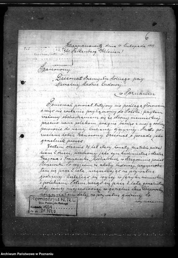 Obraz 10 z jednostki "Naczelna Rada Ludowa w Poznaniu wnioski na posadę do gorzelni"