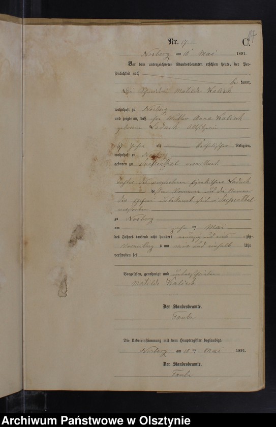 image.from.unit.number "Sterbe-Neben-Register Nr 1 - 38"