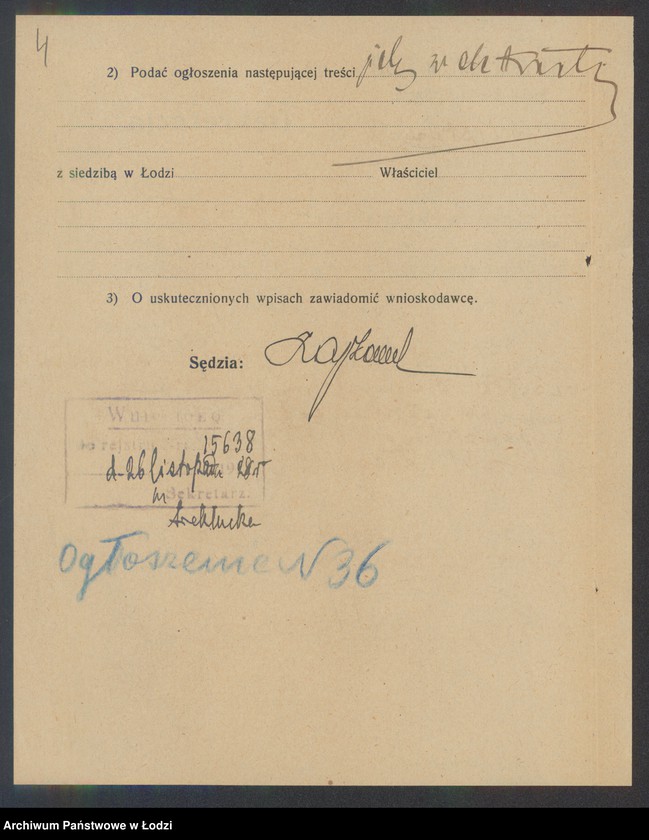 Obraz 6 z jednostki "Szmul Blum – sprzedaż resztek manufaktury wełnianej i bawełnianej"