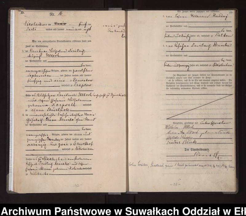 image.from.unit.number "Heiraths-Haupt-Register des Königlichen Preussischen Standes-Amtes Nikolaiken Kreis Sensburg"