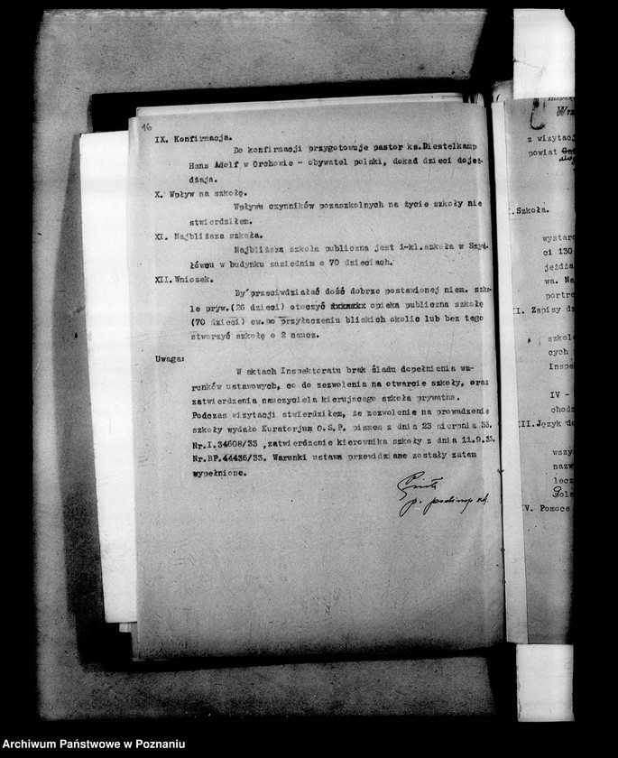 Obraz 20 z jednostki "Prywatna Szkoła Powszechna z niemieckim językiem nauczania Szydłowiec powiat Gniezno"