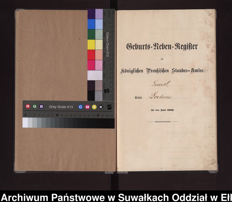 image.from.unit.number "Geburts-Neben-Register des Königlichen Preussischen Standes-Amtes Gneist Kreis Loetzen"