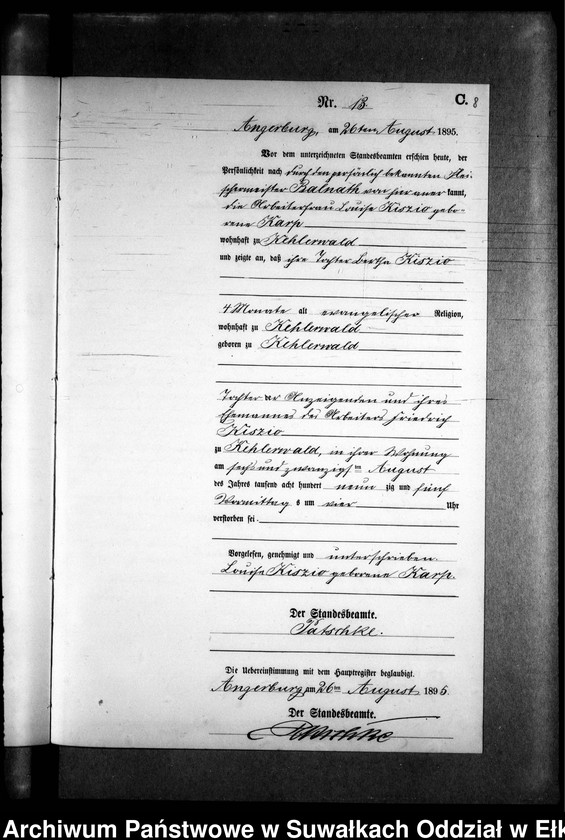 image.from.unit.number "Sterbe-Neben-Register des Preussischen Standes-Amtes Kehlen Kreis Angerburg"