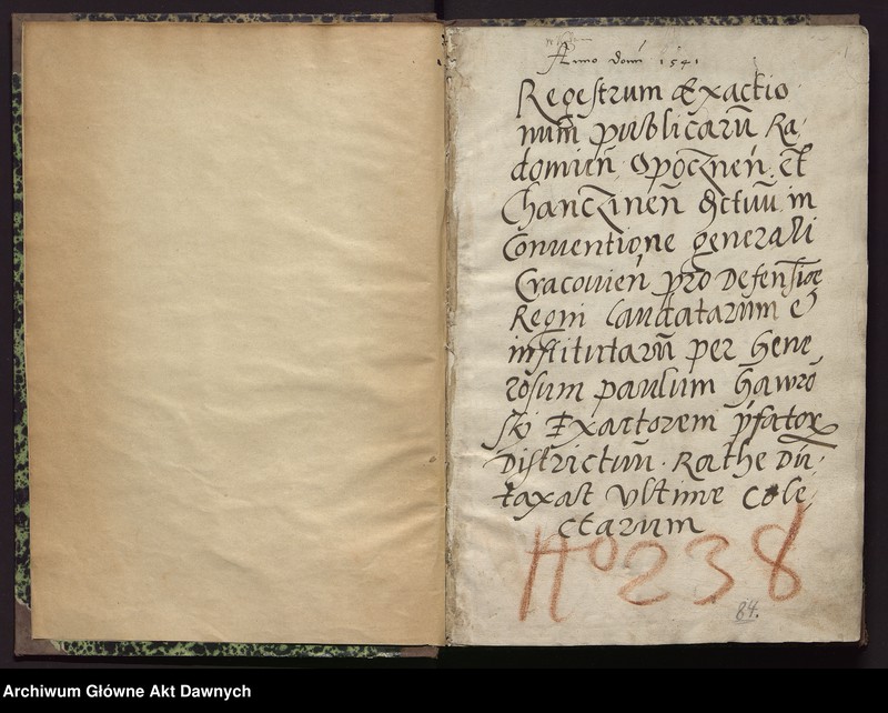 image.from.unit.number "Regestrum exactionum publicarum Radomiensis, Opocznensis et Chanczinensis districtuum --."