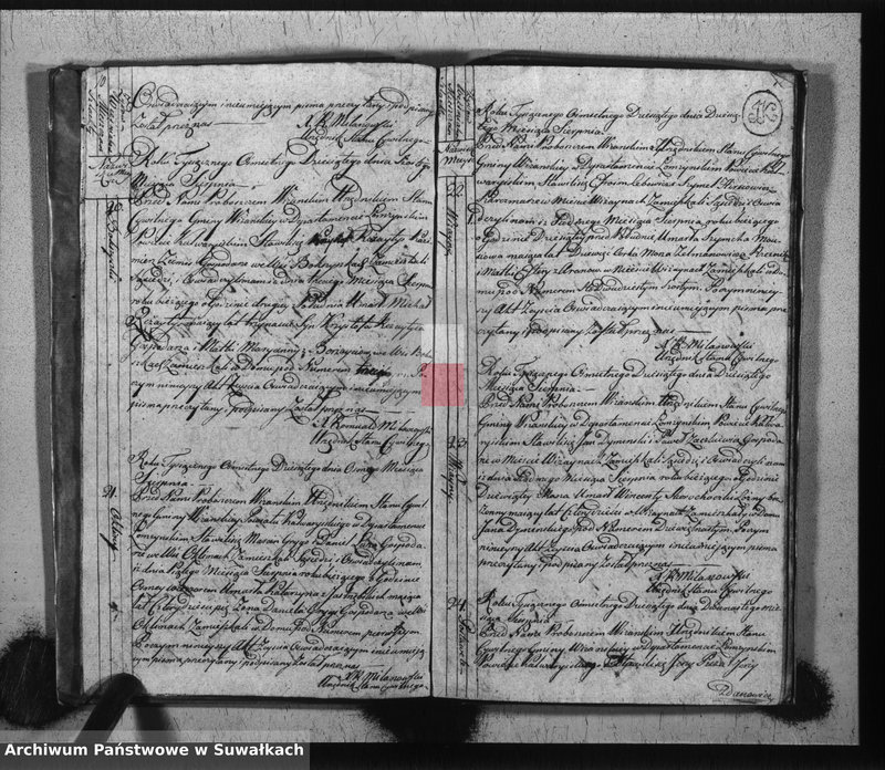 image.from.unit.number "Księga do zapisywania aktów cywilnych zejścia gminy wiżajńskiey, departamentu łomżyńskiego, powiatu kalwaryjskiego"